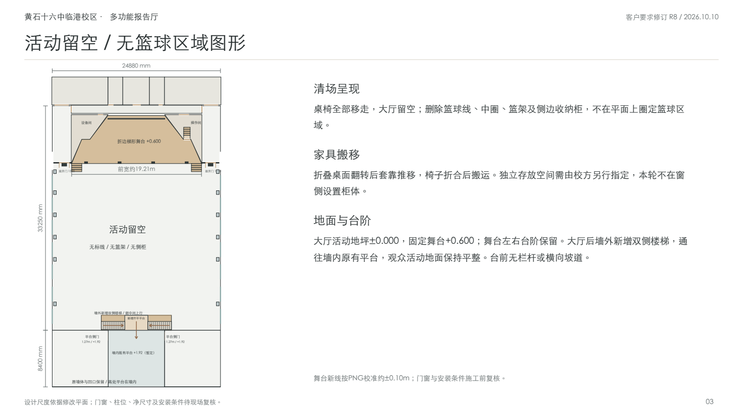 活动留空平面